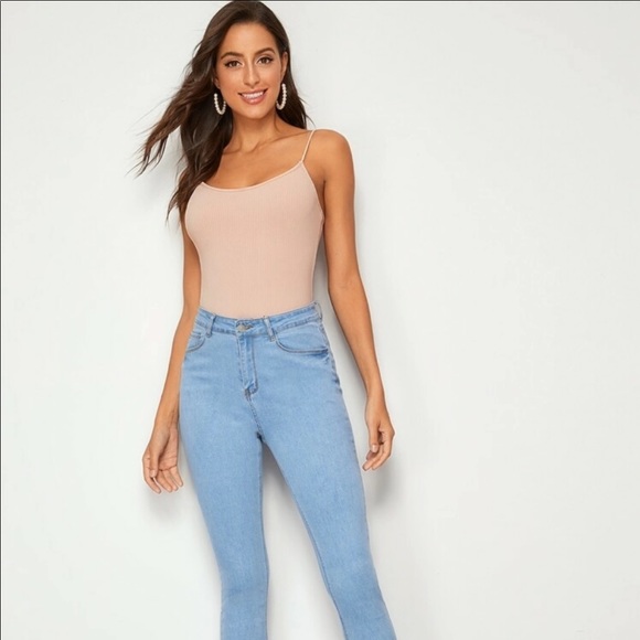 Rib Knit Cami Bodysuit - Picture 2 of 5